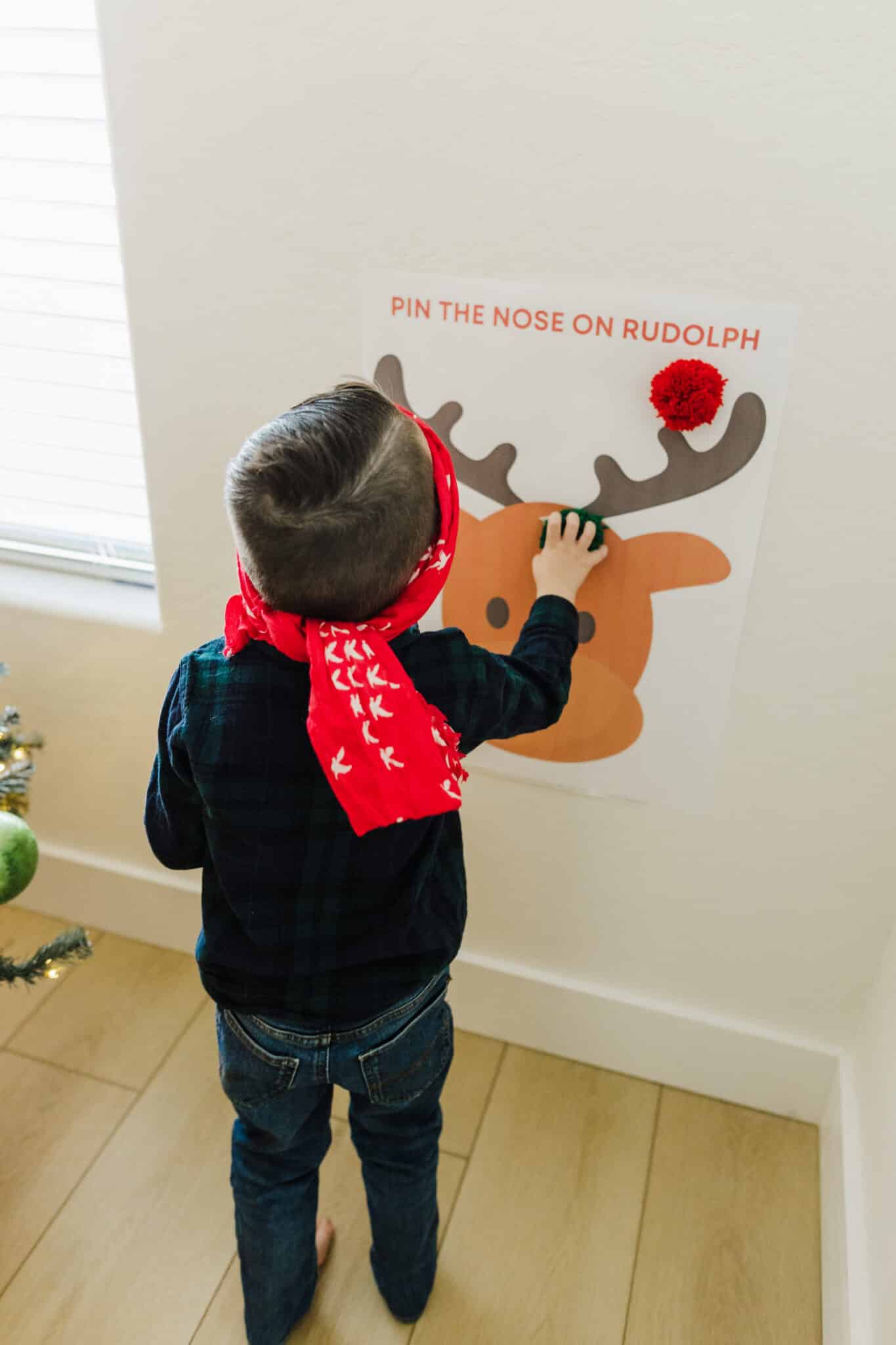 pin the nose on rudolph printable game - friday we're in love